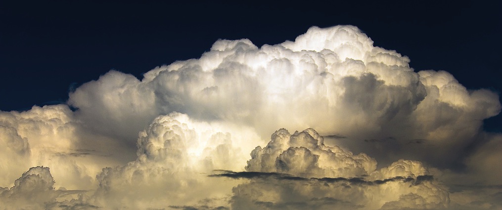 Distant huge clouds